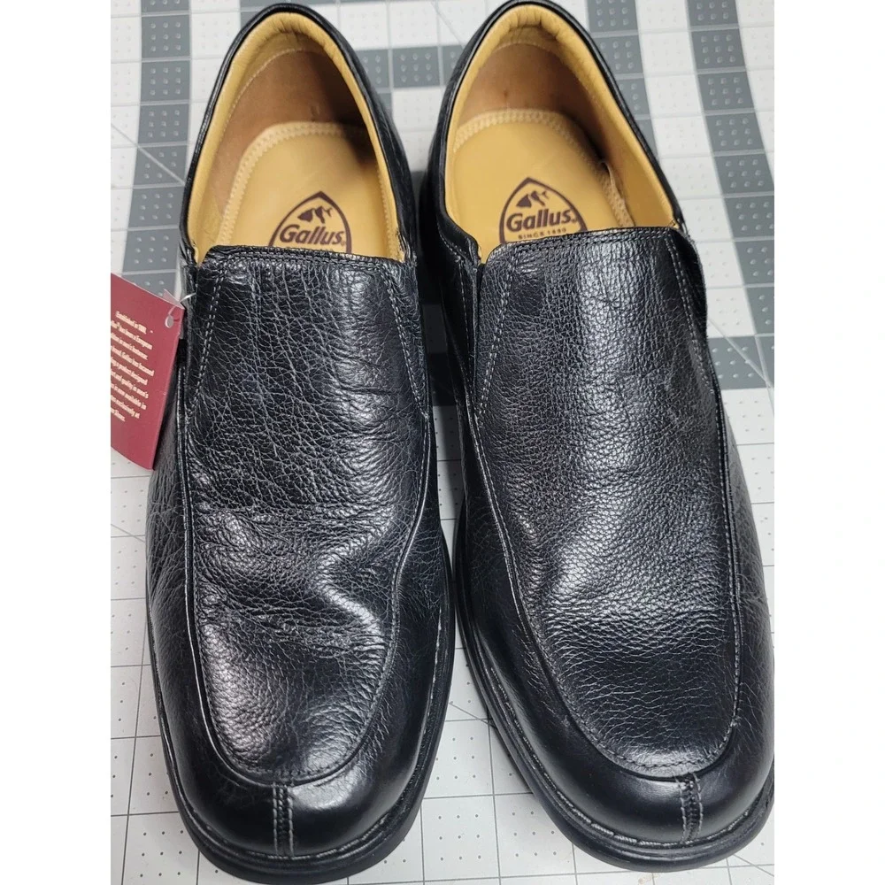 NWT Gallus Black Leather Dress Split Toe Shoes Footwear Shoe Malone Sz 10M